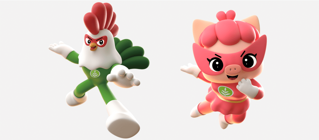 Giggling Pig and Happy Chicken
